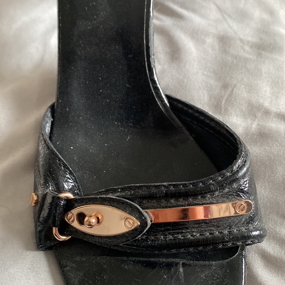 Balenciaga black leather rose gold heels - Picture 5 of 5